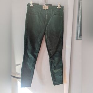 Current/Elliott Dark Green Skinny Jeans
